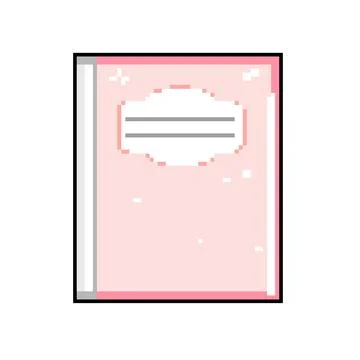 Page notebook game pixel art vector illustration Stock Illustration