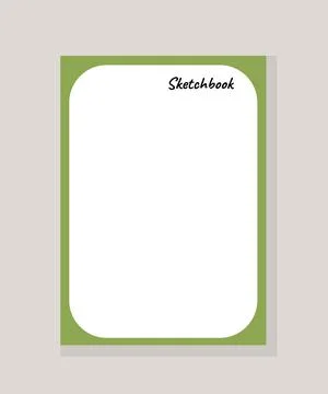 Page for notebook green sketchbook. Vector illustration 스톡 일러스트