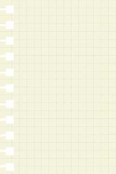 Page of a notebook in a grid isolated on a transparent background. School she Stock Illustration
