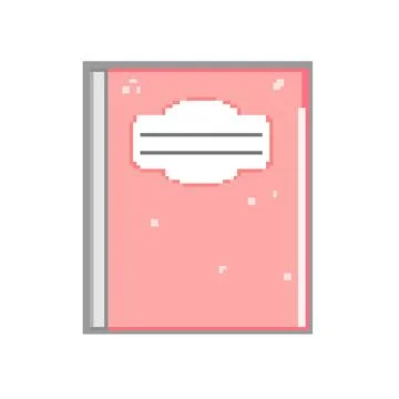 Page notebook pixel art vector illustration sign color Stock Illustration