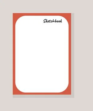 Page for notebook red sketchbook. Vector illustration Stock Illustration