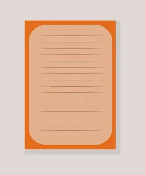 Page notebook, sketchbook orange. Vector illustration Stock Illustration