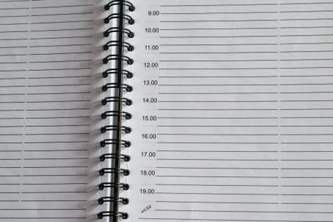 Page of a notepad with the rings Stock Photos
