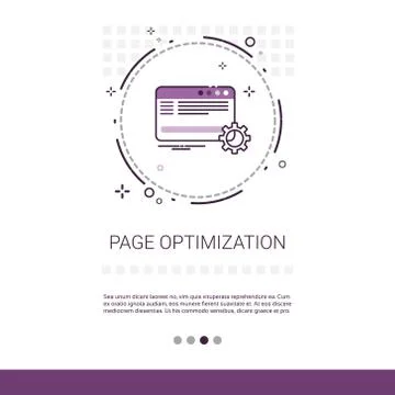 Page Optimization Content Management Web Banner With Copy Space Illustrazione stock