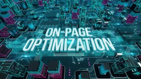 On-Page Optimization with digital technology concept Stock Footage 104636219