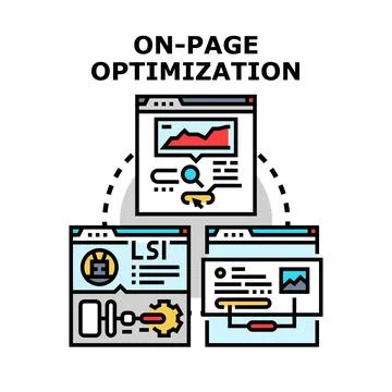 On page optimization process for improving website search ranking イラスト素材