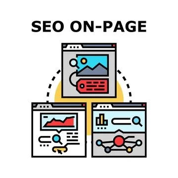 On page optimization process for search engine marketing Stock Illustration