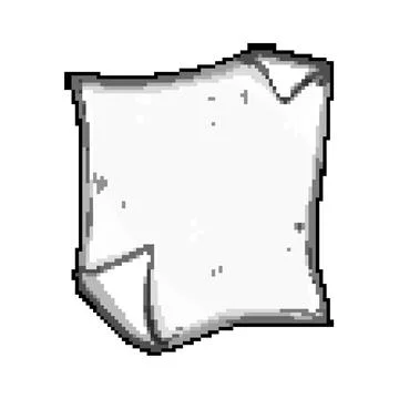 Page paper curl pixel art vector illustration 스톡 일러스트