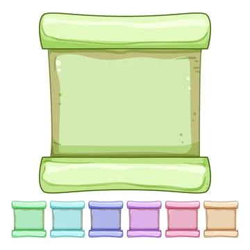 Page papyrus parchment cartoon vector graphic Stock Illustration