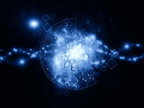 Page processing cloud Stock Illustration