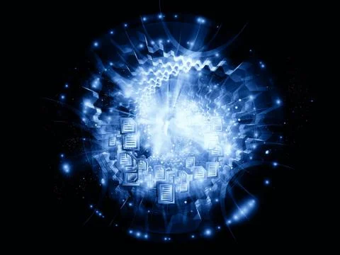 Page processing cloud Stock Illustration