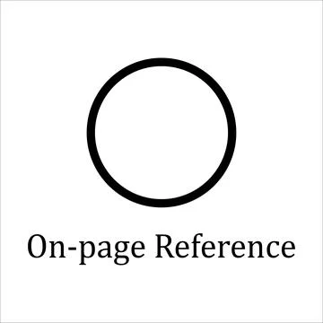 On-page Reference  symbols in flowchat Stock Illustration