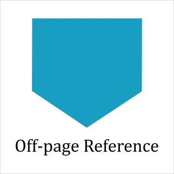 Of-page Reference  symbols in flowchat Stock Illustration
