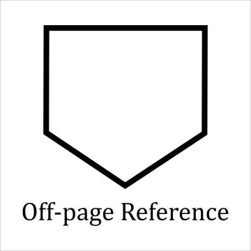 Of-page Reference  symbols in flowchat Stock Illustration