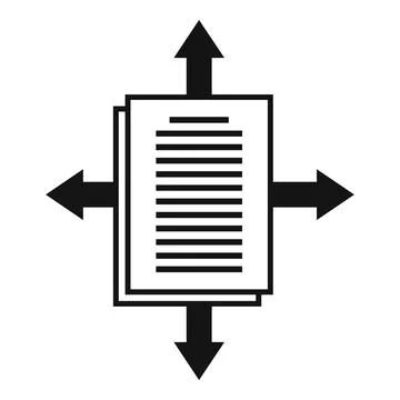 Page restructuring icon, simple style Stock Illustration