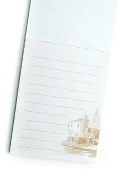 Page ripped off from the note paper Stock Photos