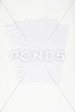 Page ripped off from the notebook Stock Photos