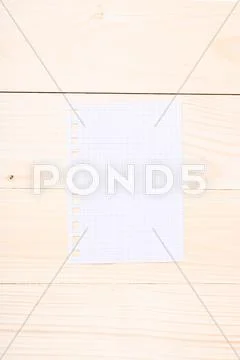 Page ripped off from the notebook Stock Photos