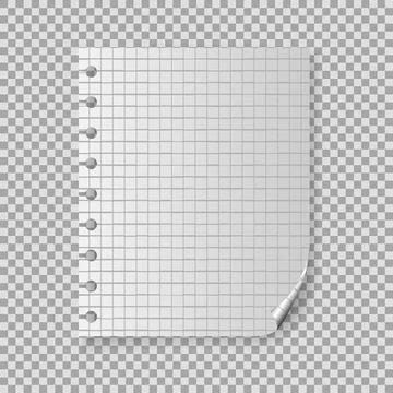 Page ripped off from the notebook. for your design Illustrazione stock