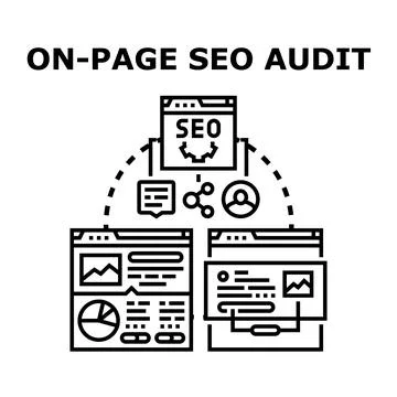 On page search engine optimization auditing website content Stock Illustration