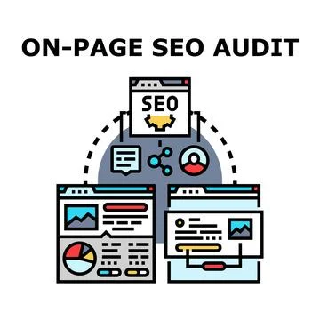 On page search engine optimization auditing website content Stock Illustration