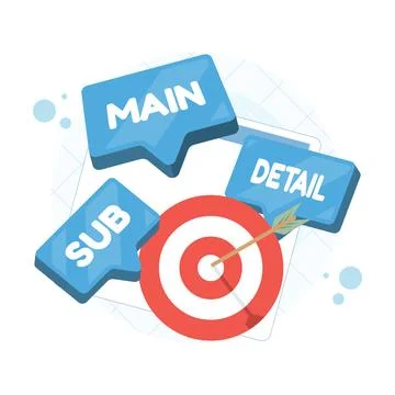 On page SEO concept with heading structure and content optimization Ilustração Stock