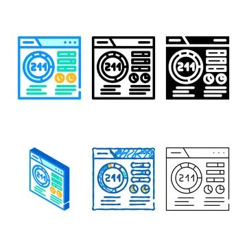 On page seo forms color icon vector Stock Illustration