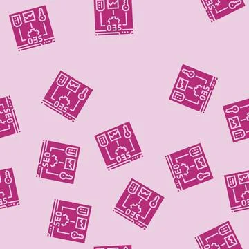 On page seo glyph seamless pattern 스톡 일러스트