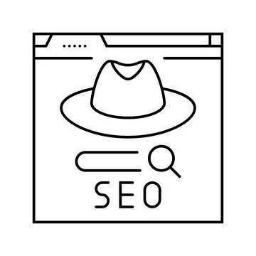 Off page seo line icon vector illustration Stock Illustration