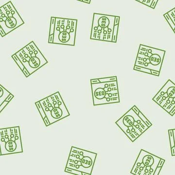 Off page seo line vector seamless pattern Illustrazione stock