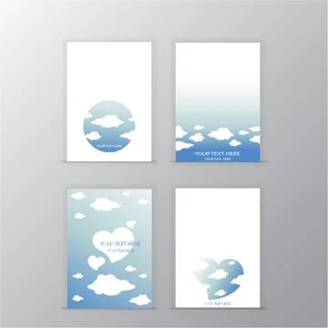 Page with sky and clouds Illustrazione stock