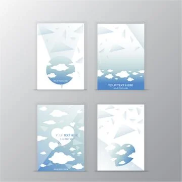 Page with sky and clouds Stock Illustration