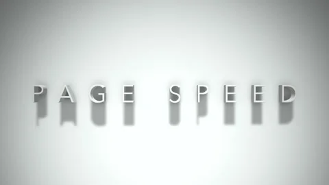 Page speed 3D title animation with shadows on a white background Stock Footage 297021813