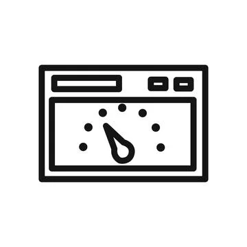 Page speed icon linear vector graphics sign Stockillustratie
