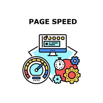Page speed icon vector illustration Stock Illustration