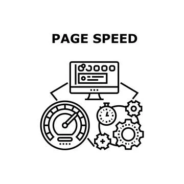 Page speed icon vector illustration Stock Illustration