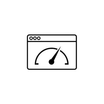 Page speed line icon, 库存插图