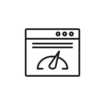Page speed logo sign vector outline Stock Illustration