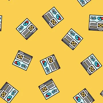 Page speed seo vector seamless pattern Illustrazione stock
