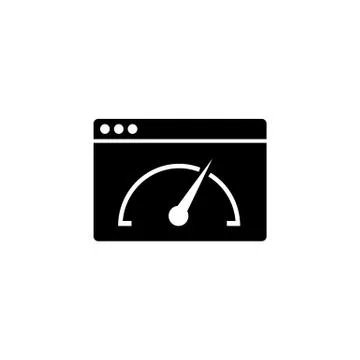 Page speed solid icon Illustrazione stock