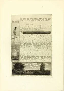 Page Three, from Letter on the Elements of Etching 1864 France. Etching on... 스톡 사진