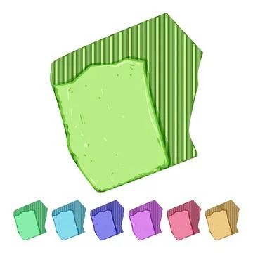 Page torn cardboard cartoon vector graphic Stock Illustration