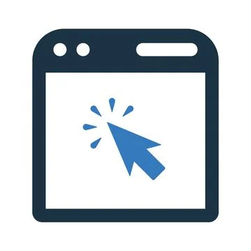 Page, web, click icon. Simple editable vector illustration. Stock Illustration