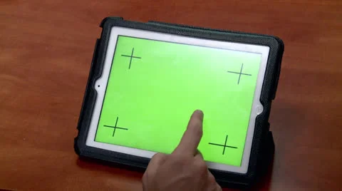 Pageing Right on Tablet Stock Footage 22753038