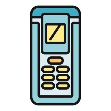 Pager device receiving telecommunication message notification イラスト素材
