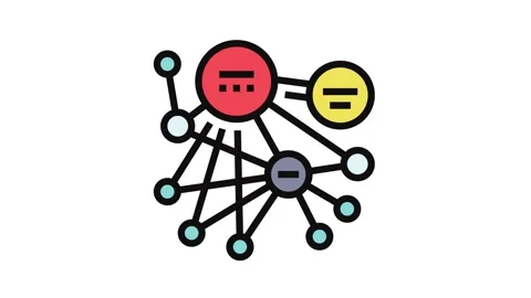 Pagerank algorithm color icon animation Stock Footage 326103473