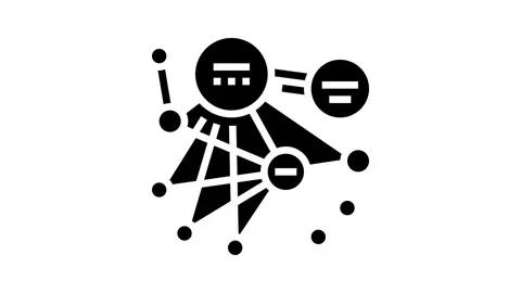 Pagerank algorithm glyph icon animation Stock Footage 326150674