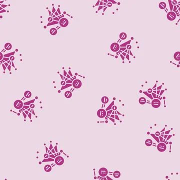 Pagerank algorithm glyph seamless pattern Stock Illustration