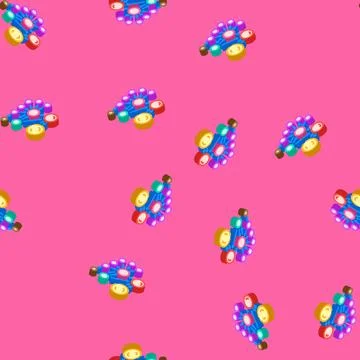 Pagerank algorithm isometric icon seamless pattern 스톡 일러스트