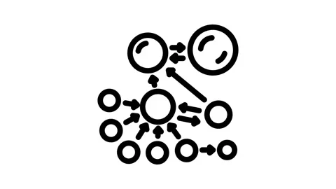 Pagerank algorithm line icon animation Stock Footage 326758028